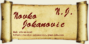 Novko Jokanović vizit kartica